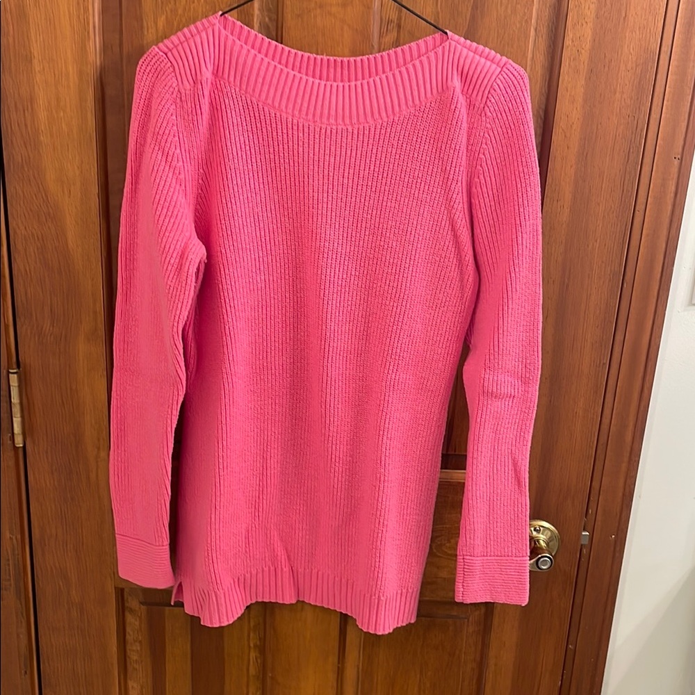Talbots Vibrant Pink Crew Neck Sweater